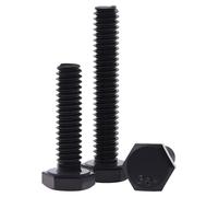 Lot de 6 boulons à tête hexagonale 1/2-13 x 6-1/2" en acier inoxydable 304 18-8, finition oxyde noir, entraînement hexagonal Allen