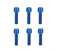 Lot de 6 boulons à tige M5 x 18 mm, vis violettes, pour fixation ferme (C)