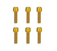 Lot de 6 boulons de potence de guidon en acier inoxydable M5 x 18 mm, violet, pour boulons colorés pour vélo pour un ajustement sûr et facile (E)