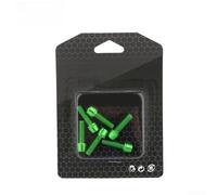 Lot de 6 boulons de tige de vélo M5 x 18 mm revêtus de titane pour fixation de guidon et de fourche, kit de matériel en alliage coloré avec tête hexagonale, 6 pièces par paquet pour mise à niveau de