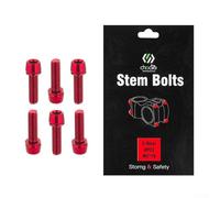 Lot de 6 boulons M5 x 18 mm en alliage pour potence de guidon de vélo - Vis de changement de vitesse en acier inoxydable avec revêtement PVD, compatibles avec rehausseur et fixations de tige de vélo