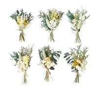 Lot de 6 bouquets de fleurs séchées pour travaux manuels, bouquet de fleurs séchées bohème, petit bouquet de fleurs séchées faites à la main, décoration pour cadres photo