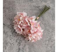 Lot de 6 bouquets de narcisses artificiels au toucher réaliste, décoration élégante pour la maison et le bureau, fleur de narcisse élégante en soie faite à la main (rose)