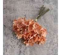 Lot de 6 bouquets de narcisses artificiels au toucher réaliste, décoration élégante pour la maison et le bureau, fleur de narcisse élégante en soie faite à la main (orange)