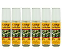 Lot de 6 bouteilles de muguet d'Israël, 1/4 oz chacune, fabriquées en Terre Sainte à Jérusalem, cadeau de prière pour bergers et prêtres, huile oint de muguet des vallées
