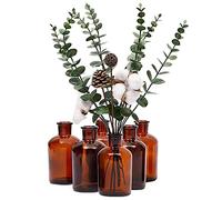 Lot de 6 Bouteilles de Pharmacie en Verre ambré, Style Vintage, 6,3 x 12,2 cm chacune