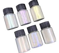 Lot de 6 bouteilles de poudre de mica - Pigment perlé - Parfait pour bricoler de belles créations de savon - 6 couleurs - 10 g de poudre nacrée pour boissons
