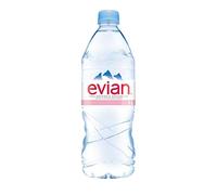 Lot de 6 bouteilles d'eau Evian naturel 1000 ml. PET