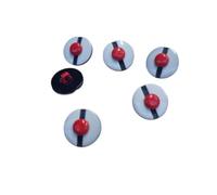 Lot de 6 - Bouton Béret Marin Coloris Blanc 13 mm plastique
