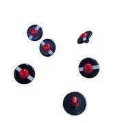Lot de 6 - Bouton Béret Marin Coloris Marine 12 mm plastique