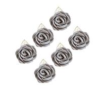 Lot de 6 boutonnières de mariage élégantes pour mariés et mariés - Motif floral coloré - Fait à la main - Accessoire de fête, 7x5cm, métal, fleurs artificielles