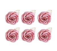 Lot de 6 boutonnières de mariage en tissu doux pour mariés, corsages élégants faits à la main, accessoires de fête