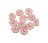 Lot de 6 boutons 2 trous mouton 15mm Rose Layette