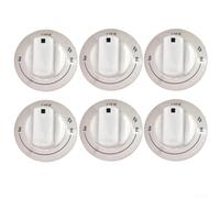 Lot de 6 boutons de commande de cuisinière à gaz 318242275 pour Electrolux, remplace 318242275, PD00070162, 3513943, AP5809411, PS9495232, EAP9495232, bouton de brûleur de four à base métallique