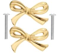 Lot de 6 boutons de commode vintage en forme de nœud papillon en bronze pour porte de placard, commode, tiroir (B 6 pièces)