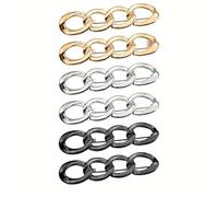 Lot de 6 boutons de jeans réglables - Kit de serrage sans couture - En métal - Pour ceinture de taille, pantalon et jupe (mixte)