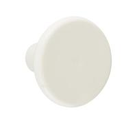 Lot de 6 boutons de meuble Rond blanc plastique H.27 x l.33 x P.33 mm