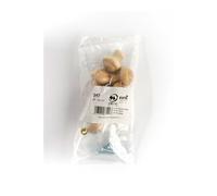 Lot de 6 boutons de meuble Rond bois verni H.32 x l.30 x P.30 mm