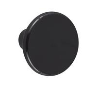 Lot de 6 boutons de meuble Rond noir plastique H.27 x l.33 x P.33 mm