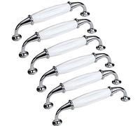 Lot de 6, Boutons de Porte en Céramique Poignée de Meuble Tiroir, Porcelaine Poignée de Meuble de Cuisine de Porte d'Armoire