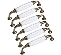 Lot de 6, Boutons de Porte en Céramique Poignée de Meuble Tiroir, Porcelaine Poignée de Meuble de Cuisine de Porte d'Armoire