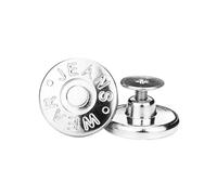 Lot de 6 Boutons de Rechange for Jeans 17 mm sans Couture, kit de réparation de Boutons métalliques Amovibles sans Clous(4-6PCS)