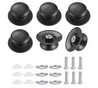 Lot de 6 boutons de rechange résistants à la chaleur pour couvercle de | Plastique ABS résistant à la chaleur avec montage facile à vis, s'adapte à la plupart des casseroles, poêles, chaudières