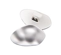 Lot de 6 boutons métalliques irréguliers 15x25mm 22x35mm, Blanc, 15 x 25mm 6 pièces