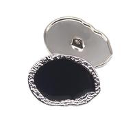 Lot de 6 boutons métalliques irréguliers 18x25mm 22x30mm, Argent, 22 x 30mm 6 pièces