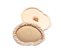 Lot de 6 boutons métalliques irréguliers 18x25mm 22x30mm, Or, 22 x 30mm 6 pièces