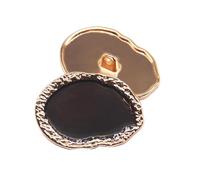 Lot de 6 boutons métalliques irréguliers 18x25mm 22x30mm, Or clair, 22 x 30mm 6 pièces