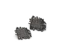 Lot de 6 boutons métalliques tissés irréguliers pour couture de vêtements,B,24x26mm
