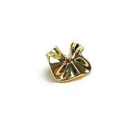 Lot de 6 boutons métalliques torsadés en forme de feuille de lotus pour vêtements et accessoires de couture,Or,28 mm