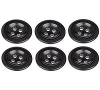 Lot de 6 boutons noirs à coudre 18 mm pour bretelles et pantalons 28 L