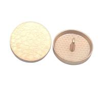 Lot de 6 boutons plats ronds en métal de 15 à 34mm, Or, 25mm 6 pièces