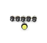 Lot de 6 boutons-poussoirs ronds jaunes AC 6 A/125 V 3 A/250 V R13-507, bouton-poussoir momentané Industrial Switches