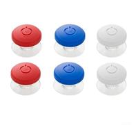 Lot de 6 boutons poussoirs ronds pour chasse d'eau de WC