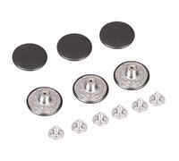 Lot de 6 boutons pression pour jean, 20 mm de large, remplacement pour boutons manquants sur jeans, vestes, vêtements, facile à utiliser, s'adapte à une large gamme de vêtements - Noir 2