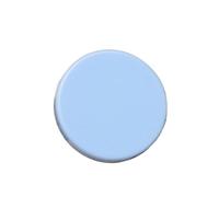 Lot de 6 boutons ronds plats en résine de 15 à 25mm, bleu clair, 18mm