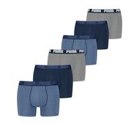 Puma Boxer Homme, Lot De 6 - Basic Boxer Ecom, Coton Stretch, Everyday Bleu/Gris 2xl (Xx-Large)