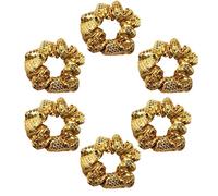 Lot de 6 bracelets chouchous élastiques à paillettes scintillantes pour soirée pyjama, queue de cheval, accessoires pour cheveux, spectacle, performance scolaire (doré)