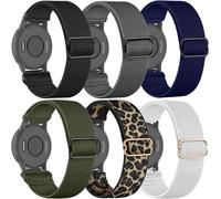 Lot De 6 Bracelets De Montre En Nylon Extensible Compatibles Avec Garmin Venu 2S/Venu 3S/Vivoactive 4S/Vivomove 3S, Sangles Élastiques De Boucle De 18 Mm Pour Garmin Forerunner 255S/Forerunner