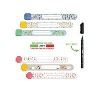 Lot de 6 bracelets d'identification pour enfants en plumes, bracelets anti-perte, étanches, prévention, urgences SOS, avec marqueur indélébile, idée cadeau Maschi/Femmine + Penna