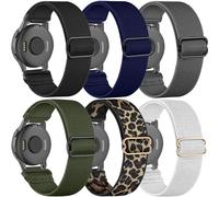 Lot De 6 Bracelets Élastiques En Nylon Compatibles Avec Garmin Venu Sq/Venu Sq 2/Venu 2 Plus/Venu, De 20 Mm Pour Garmin Vivoactive 5/Vivoactive 3/Vivomove Hr, Homme Et Femme