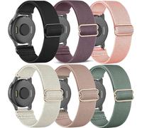 Lot De 6 Bracelets Élastiques En Nylon Compatibles Avec Garmin Venu Sq/Venu Sq 2/Venu 2 Plus/Venu, De 20 Mm Pour Garmin Vivoactive 5/Vivoactive 3/Vivomove Hr, Homme Et Femme