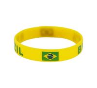 Lot de 6 bracelets en silicone avec drapeau de la Coupe du monde des Nations - Bracelets en caoutchouc de qualité supérieure pour les matchs internationaux de football, les fans de sport, les