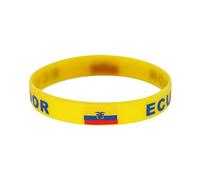 Lot de 6 bracelets en silicone avec drapeau de la Coupe du monde des Nations - Bracelets en caoutchouc de qualité supérieure pour les matchs internationaux de football, les fans de sport, les