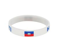 Lot de 6 bracelets en silicone avec drapeau de la Coupe du monde des Nations - Bracelets en caoutchouc de qualité supérieure pour les matchs internationaux de football, les fans de sport, les