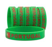 Lot de 6 bracelets en silicone avec drapeau des Nations de football - Bracelets en caoutchouc de qualité supérieure pour matchs de football internationaux, équipement de fans de sport, accessoires