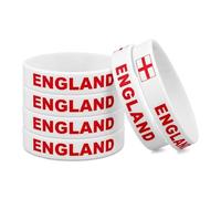 Lot de 6 bracelets en silicone avec drapeau des Nations de football - Bracelets en caoutchouc de qualité supérieure pour matchs de football internationaux, équipement de fans de sport, accessoires